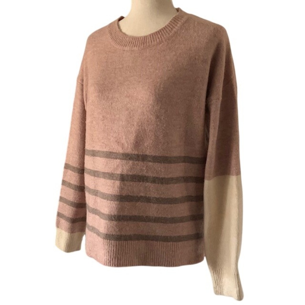 Mystree Women‎ Sweater S Cozy Color Block PreppyCa